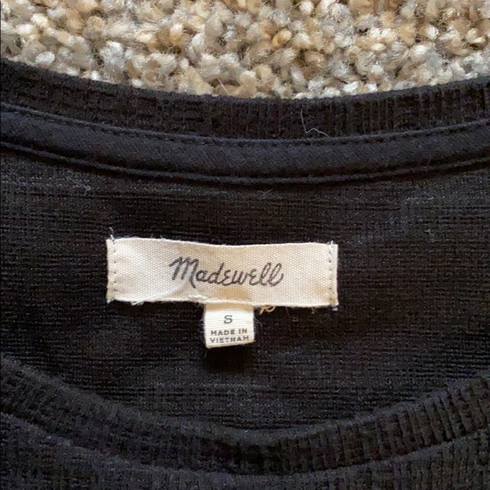 Madewell black cold shoulder top - Picture 4 of 4